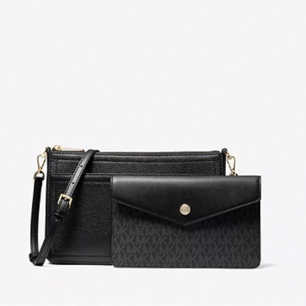 Michael Kors Maisie Pebbled Leather 3-in-1 Crossbody - black, NWT